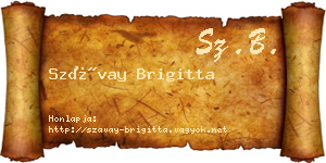 Szávay Brigitta névjegykártya