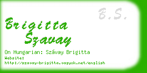 brigitta szavay business card