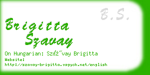 brigitta szavay business card